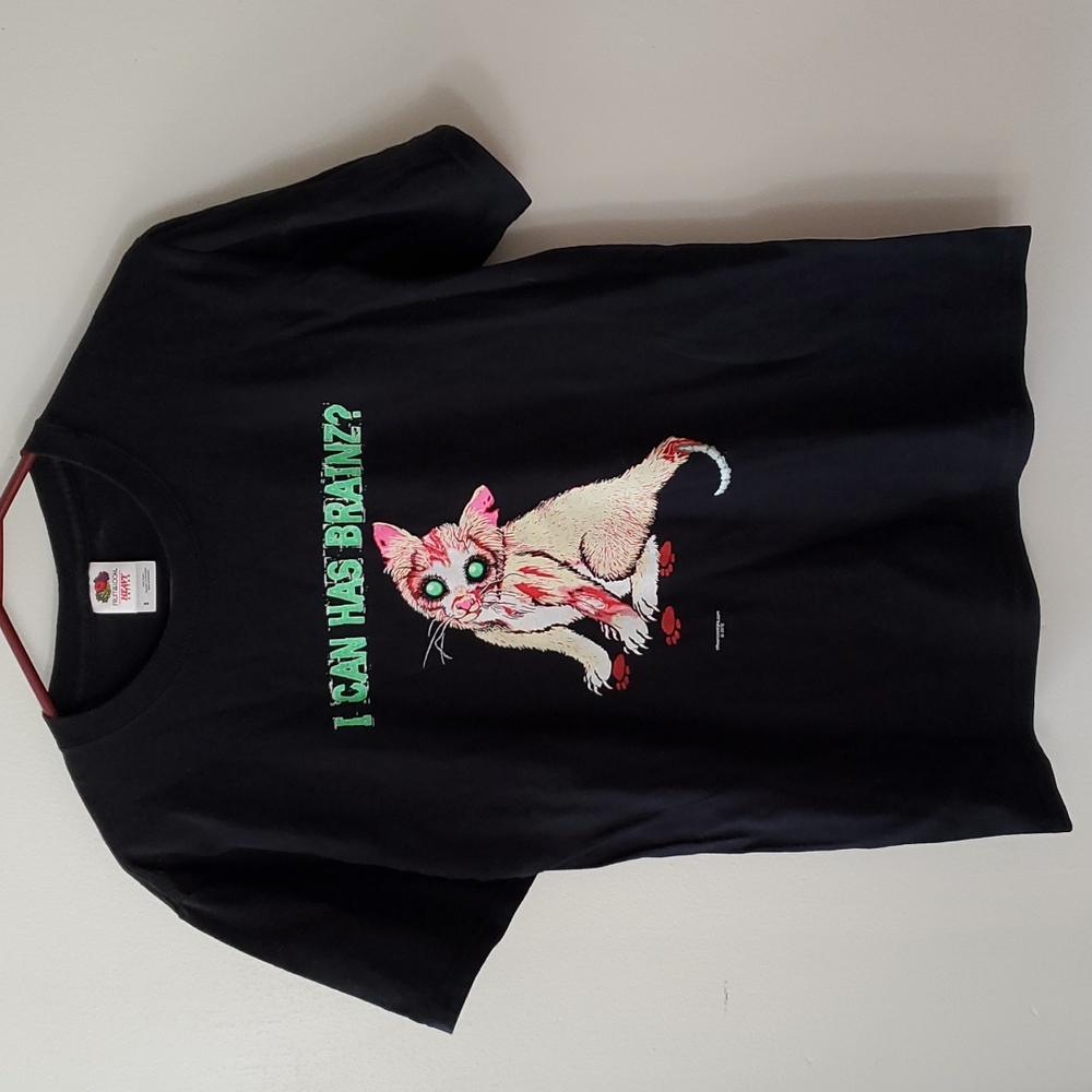 I Can Has Brainz Zombie Cat Tee